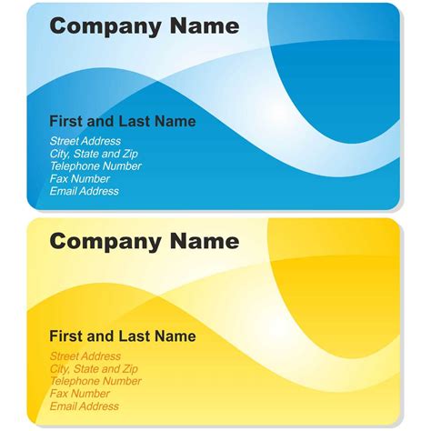 calling card template.